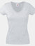 Fruit Of The Loom Ladies Lady-Fit Valueweight V-Neck Short Sleeve T-Shirt (Heather Gray) - Heather Gray