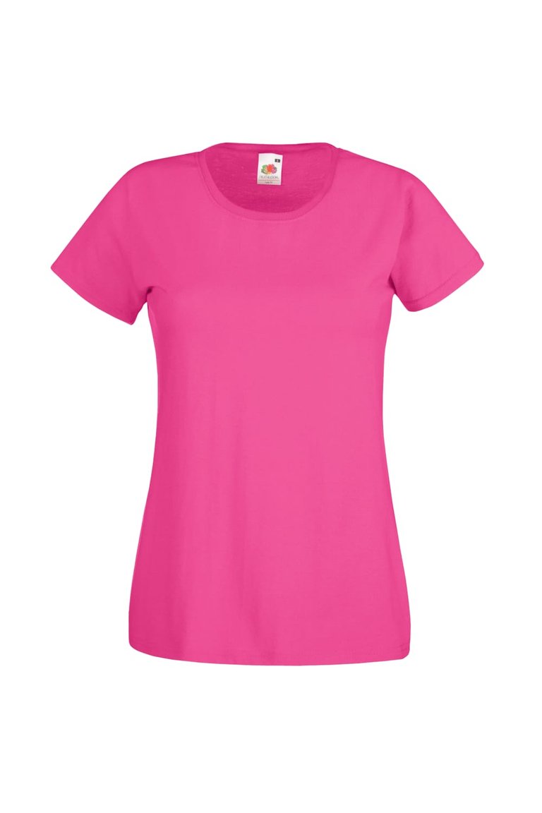 Fruit Of The Loom Ladies/Womens Lady-Fit Valueweight Short Sleeve T-Shirt (Fuchsia) - Fuchsia