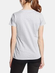 Fruit Of The Loom Ladies/Womens Lady-Fit Valueweight Short Sleeve T-Shirt (Heather Gray)