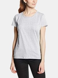 Fruit Of The Loom Ladies/Womens Lady-Fit Valueweight Short Sleeve T-Shirt (Heather Gray)