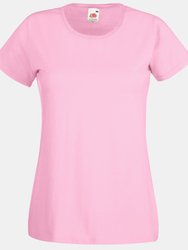 Fruit Of The Loom Ladies/Womens Lady-Fit Valueweight Short Sleeve T-Shirt (Light Pink) - Light Pink