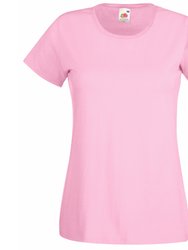 Fruit Of The Loom Ladies/Womens Lady-Fit Valueweight Short Sleeve T-Shirt (Light Pink) - Light Pink