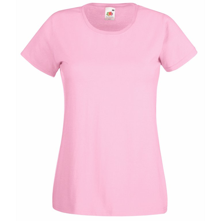 Fruit Of The Loom Ladies/Womens Lady-Fit Valueweight Short Sleeve T-Shirt (Light Pink) - Light Pink