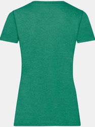Fruit Of The Loom Ladies/Womens Lady-Fit Valueweight Short Sleeve T-Shirt (Pack (Retro Heather Green)
