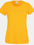 Fruit Of The Loom Ladies/Womens Lady-Fit Valueweight Short Sleeve T-Shirt (Pack (Sunflower) - Sunflower