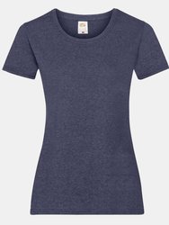 Fruit Of The Loom Ladies/Womens Lady-Fit Valueweight Short Sleeve T-Shirt (Pack (Vintage Heather Navy) - Vintage Heather Navy