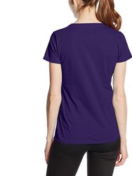 Fruit Of The Loom Ladies/Womens Lady-Fit Valueweight Short Sleeve T-Shirt (Pack (Vintage Heather Navy)