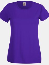 Fruit Of The Loom Ladies/Womens Lady-Fit Valueweight Short Sleeve T-Shirt (Purple) - Purple