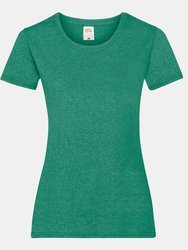Fruit Of The Loom Ladies/Womens Lady-Fit Valueweight Short Sleeve T-Shirt (Retro Heather Green) - Retro Heather Green