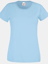 Fruit Of The Loom Ladies/Womens Lady-Fit Valueweight Short Sleeve T-Shirt (Sky Blue) - Sky Blue