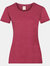 Fruit Of The Loom Ladies/Womens Lady-Fit Valueweight Short Sleeve T-Shirt (Vintage Heather Red) - Vintage Heather Red