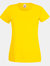 Fruit Of The Loom Ladies/Womens Lady-Fit Valueweight Short Sleeve T-Shirt (Yellow) - Yellow