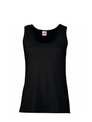 Fruit Of The Loom Ladies/Womens Lady-Fit Valueweight Vest (Black) - Black