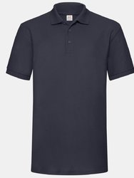 Fruit Of The Loom Mens 65/35 Heavyweight Pique Short Sleeve Polo Shirt - Deep Navy