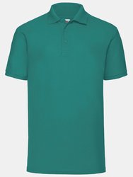 Fruit Of The Loom Mens 65/35 Pique Short Sleeve Polo Shirt (Emerald) - Emerald