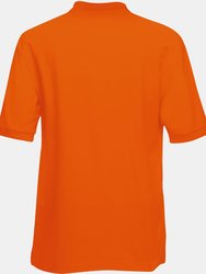 Fruit Of The Loom Mens 65/35 Pique Short Sleeve Polo Shirt (Orange)