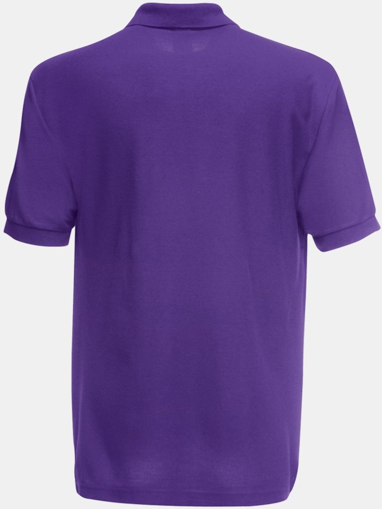 Fruit Of The Loom Mens 65/35 Pique Short Sleeve Polo Shirt (Purple)