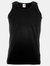 Fruit Of The Loom Mens Athletic Sleeveless Vest/Tank Top (Black) - Black