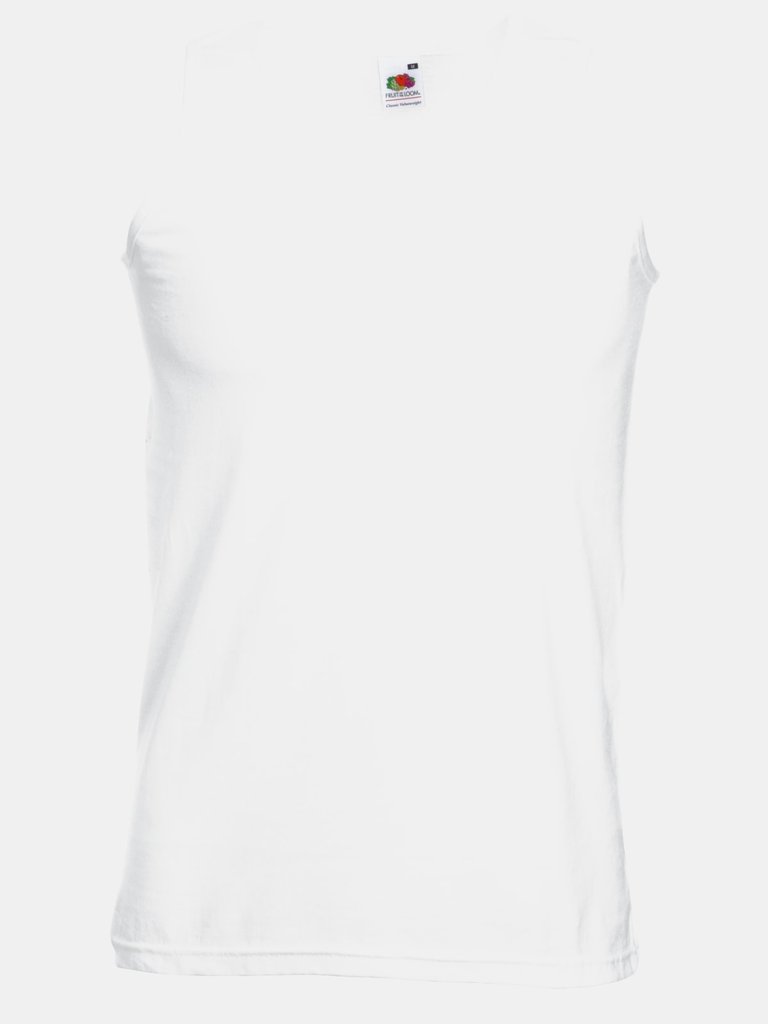 Fruit Of The Loom Mens Athletic Sleeveless Vest/Tank Top (White) - White