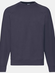 Fruit of the Loom Mens Classic 80/20 Raglan Sweatshirt (Deep Navy) - Deep Navy