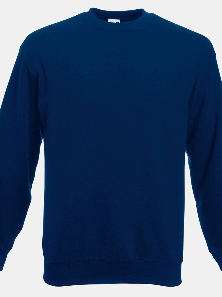Fruit of the Loom Mens Classic 80/20 Set-in Sweatshirt (Navy) - Navy