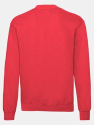 Fruit of the Loom Mens Classic 80/20 Set-in Sweatshirt (Red)