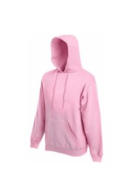 Fruit Of The Loom Mens Hooded Sweatshirt/Hoodie (Light Pink)