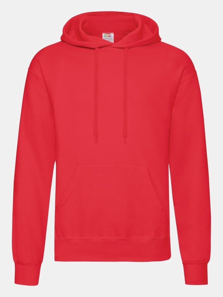 Fruit Of The Loom Mens Hooded Sweatshirt/Hoodie (Red) - Red