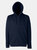 Fruit Of The Loom Mens Hooded Sweatshirt Jacket (Deep Navy) - Deep Navy