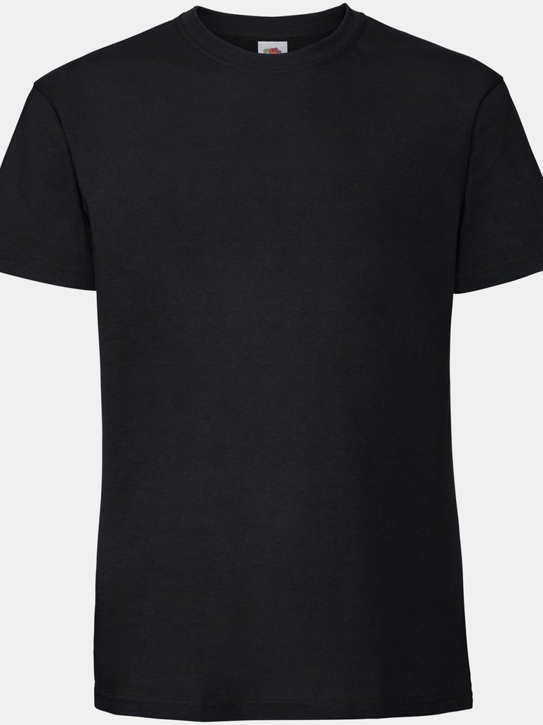 Fruit Of The Loom Mens Iconic 195 Ringspun Premium Tshirt (Black*) - Black*