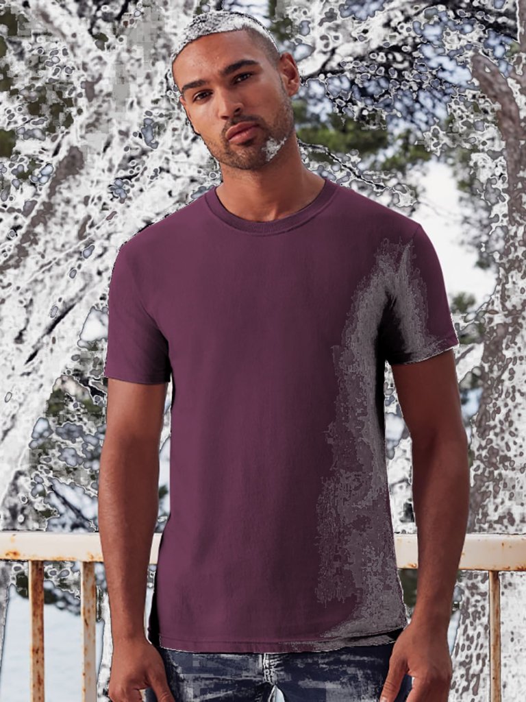 Fruit Of The Loom Mens Iconic 195 Ringspun Premium Tshirt (Burgundy)