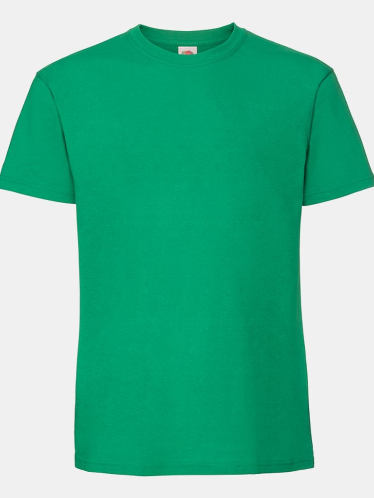 Fruit of the Loom Mens Iconic Premium Ringspun Cotton T-Shirt (Kelly Green) - Kelly Green