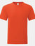Fruit Of The Loom Mens Iconic T-Shirt (Pack of 5) (Flame Orange) - Flame Orange