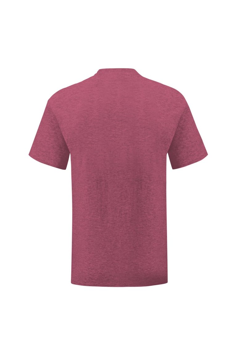 Fruit Of The Loom Mens Iconic T-Shirt (Pack of 5) (Heather Burgundy)