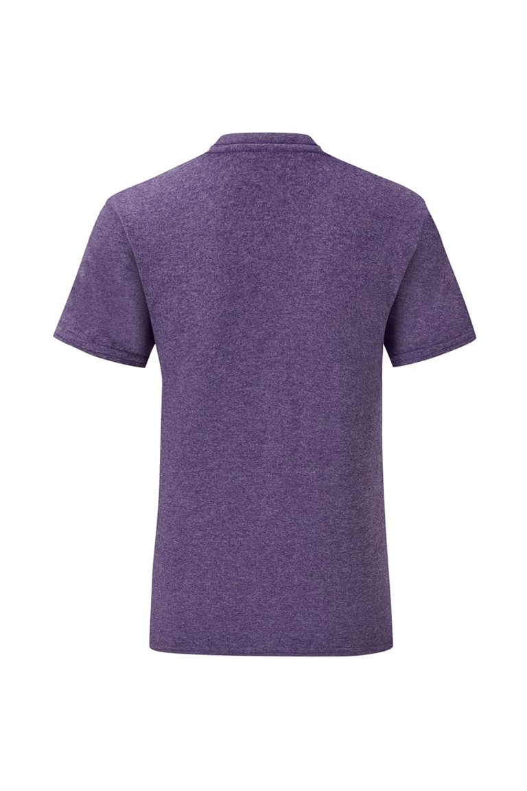 Fruit Of The Loom Mens Iconic T-Shirt (Pack of 5) (Heather Purple)