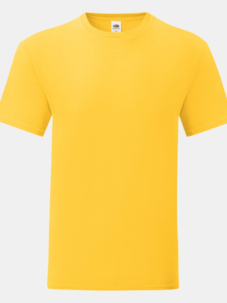 Fruit Of The Loom Mens Iconic T-Shirt (Pack of 5) (Sunflower Yellow) - Sunflower Yellow