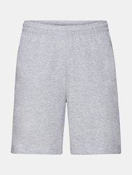 Fruit Of The Loom Mens Lightweight Casual Fleece Shorts - Heather Grey