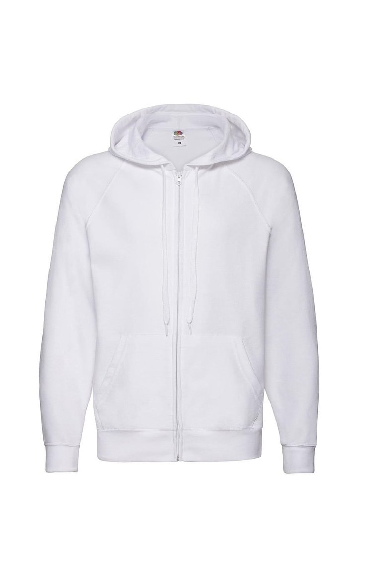 Fruit of the Loom White Mens Lightweight Full Zip Jacket / Hoodie