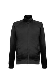 Fruit Of The Loom Mens Lightweight Full Zip Sweatshirt Jacket (Black) - Black