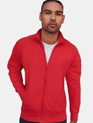 Fruit Of The Loom Mens Lightweight Full Zip Sweatshirt Jacket (Red)