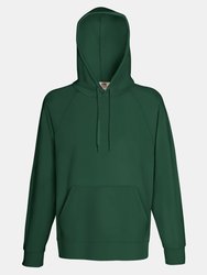 Fruit Of The Loom Mens Lightweight Hooded Sweatshirt / Hoodie (240 GSM) (Bottle Green) - Bottle Green