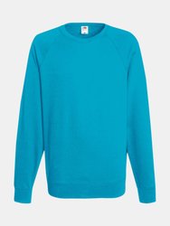 Fruit Of The Loom Mens Lightweight Raglan Sweatshirt (240 GSM) (Azure Blue) - Azure Blue