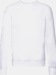 Fruit Of The Loom Mens Lightweight Raglan Sweatshirt (240 GSM) (White)