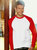 Fruit Of The Loom Mens Long Sleeve Baseball T-Shirt (White/Red)