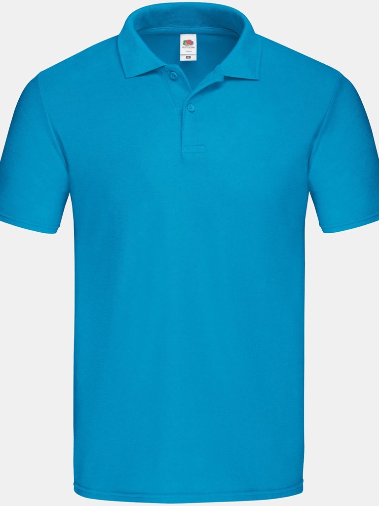 Fruit of the Loom Mens Original Pique Polo Shirt (Azure) - Azure