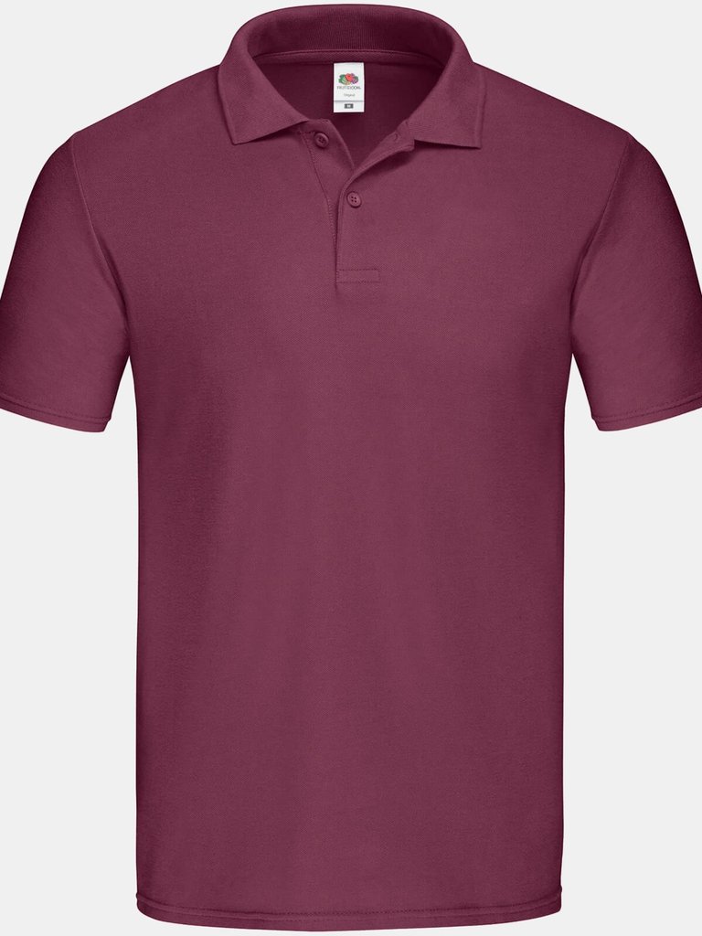 Fruit of the Loom Mens Original Polo Shirt (Burgundy) - Burgundy