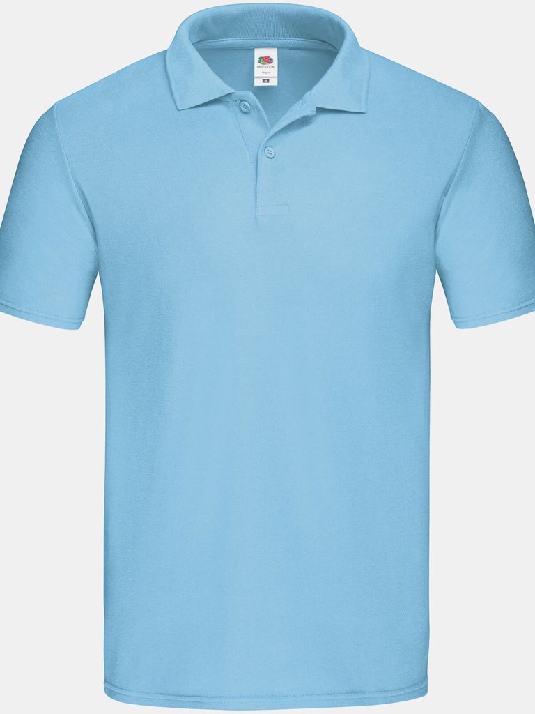 Fruit of the Loom Mens Original Polo Shirt (Sky Blue) - Sky Blue