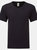 Fruit Of The Loom Mens Original V Neck T-Shirt (Black) - Black