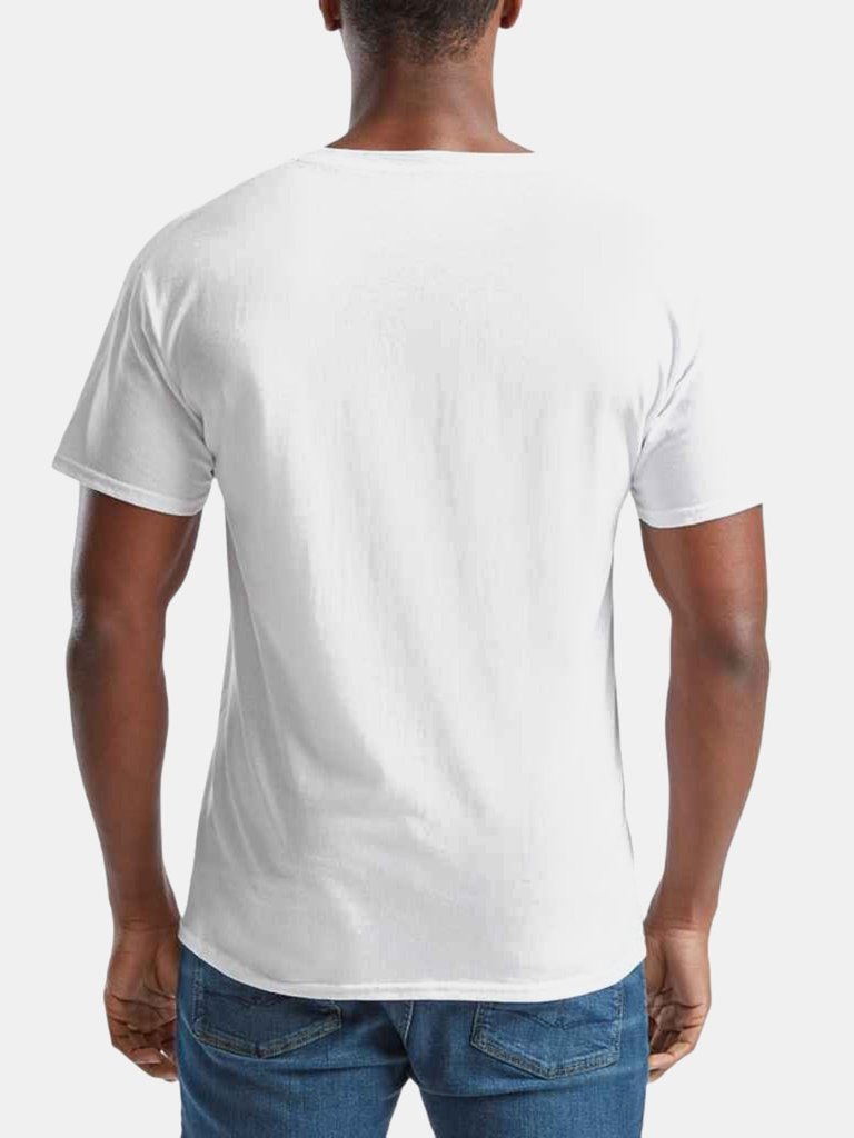 Fruit of the Loom Mens Original V Neck T-Shirt (White)