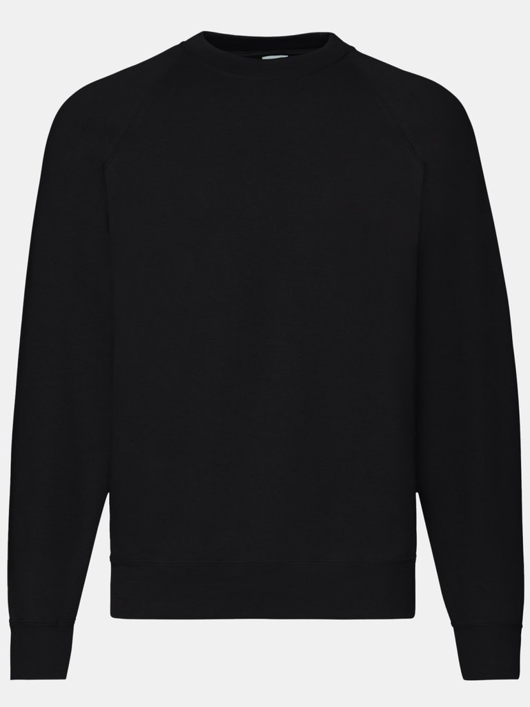Fruit Of The Loom Mens Raglan Sleeve Belcoro® Sweatshirt (Black) - Black